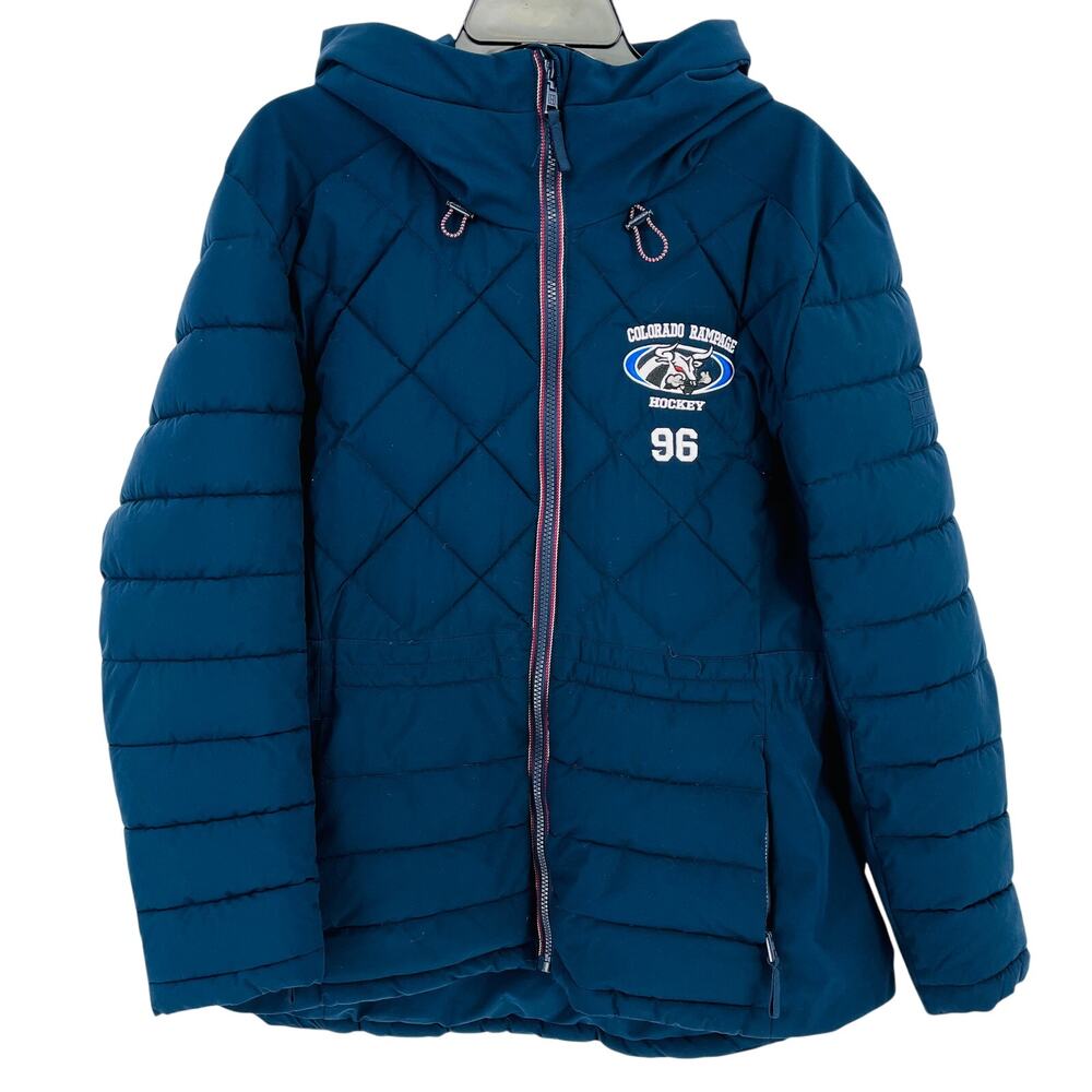 Tommy Hilfiger Colorado Rampage Hockey Puffer Jacket Womens Sz XXL Blue #6
